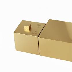 BATERIA WANNOWA ŚCIENNA PRYSZNICOWA Z TERMOSTATEM T202 ZŁOTA SZCZOTKOWANA T202-GL-BR
