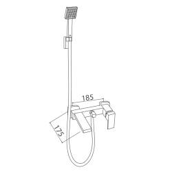 BATERIA WANNOWA PRYSZNICOWA F305-GL-BR SZCZOTKOWANE ZŁOTO F305-GL-BR