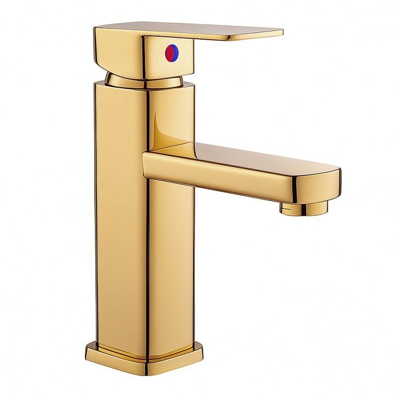 BATERIA UMYWALKOWA ŁAZIENKOWA STOJĄCA NABLATOWA NISKA LANA ZŁOTA LANA-GL