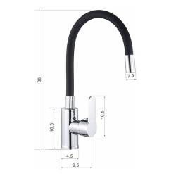 BATERIA KUCHENNA NABLATOWA DAX CZARNA PODSTAWA CHROM DAX-BL-CH