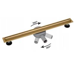 ODPŁYW LINIOWY OBROTOWY SLIM DL03 ZŁOTY 80 CM DL03-SLIM-GL80