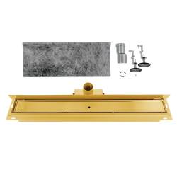 ODPŁYW LINIOWY ŚCIENNY DL04 MURAL ZŁOTY 100 CM DL04-MURAL-GL100