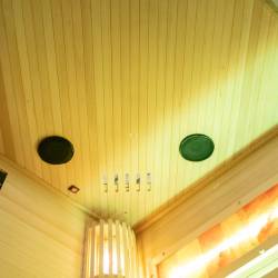 SAUNA FIŃSKA WYSOKOTEMPERATUROWA Z PIECEM LARK2-WD/HARVIA 3,5KW 1-2 OSOBOWA 120x120 CM