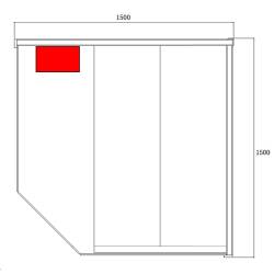 SAUNA FIŃSKA WYSOKOTEMPERATUROWA Z PIECEM LARK4-WD/HARVIA 6KW 4-5 OSOBOWA 150x150 CM