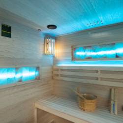 SAUNA FIŃSKA WYSOKOTEMPERATUROWA Z PIECEM LARK5-WD/HARVIA 6KW 4-5 OSOBOWA 180x160 CM