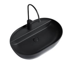 UMYWALKA NABLATOWA CERAMICZNA OWALNA EMI-MTB-605 CZARNY MAT EMI-MTB-605