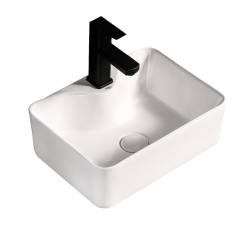 UMYWALKA NABLATOWA CERAMICZNA PROSTOKĄTNA ELISE-WH-480 BIAŁA ELISE-WH-480