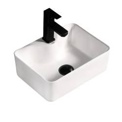 UMYWALKA NABLATOWA CERAMICZNA PROSTOKĄTNA ELISE-WH-480 BIAŁA ELISE-WH-480