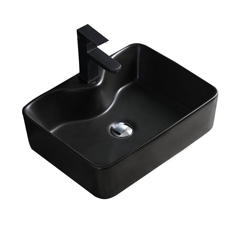 UMYWALKA NABLATOWA CERAMICZNA PROSTOKĄTNA ELISE-MTB-480 CZARNY MAT ELISE-MTB-480