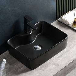 UMYWALKA NABLATOWA CERAMICZNA PROSTOKĄTNA ELISE-MTB-480 CZARNY MAT ELISE-MTB-480