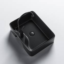 UMYWALKA NABLATOWA CERAMICZNA PROSTOKĄTNA ELISE-MTB-480 CZARNY MAT ELISE-MTB-480