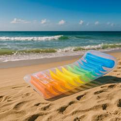 MATERAC POMPOWANY PLAŻOWY LEŻAK DMUCHANY DO PŁYWANIA BASEN PISTO 180x78 PISTO