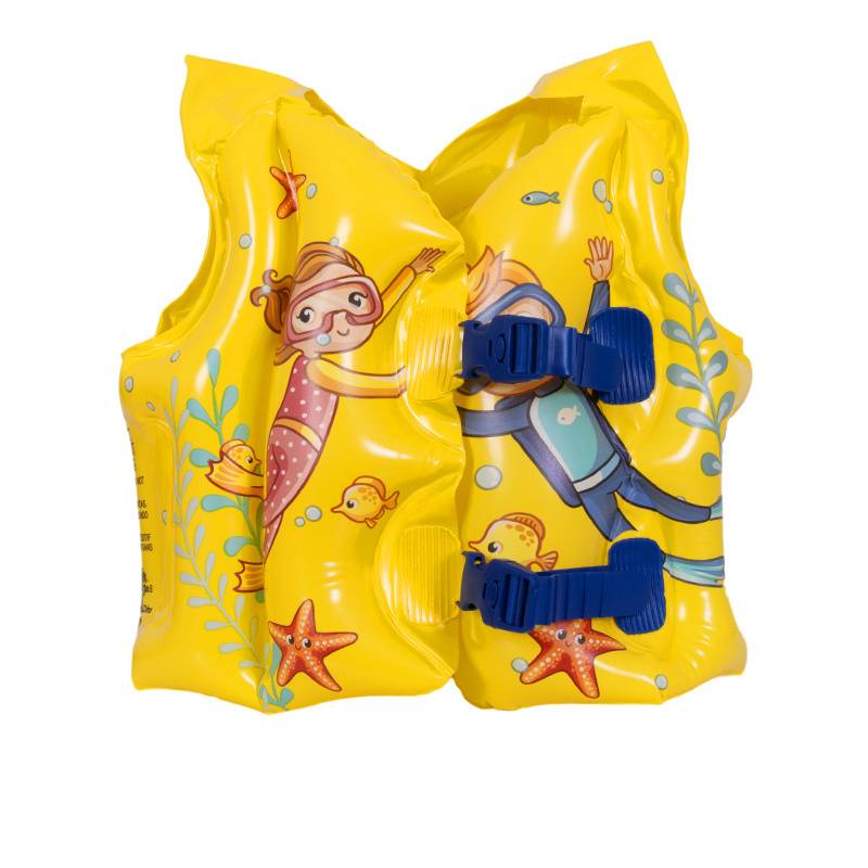 KAMIZELKA DMUCHANA DLA DZIECKA KAPOK DO PŁYWANIA 2-KOMROWA ŻÓŁTA COCO 43x35 COCO-YELLOW