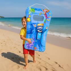 MATERAC DMUCHANY POMPOWANY DO PŁYWANIA DLA DZIECI PLAŻOWY NEMO-BLUE 72x47 NEMO-BLUE