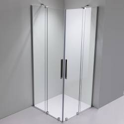 KABINA PRYSZNICOWA KWADRATOWA ASTRA-CH-A-80X2+D CHROM 80X80 CM 8 MM