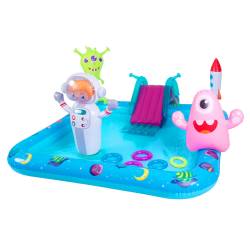 BASEN MATA DMUCHANA POMPOWANA DLA DZIECI SPACE ZJEŻDŻALNIA 240x200 SPACE