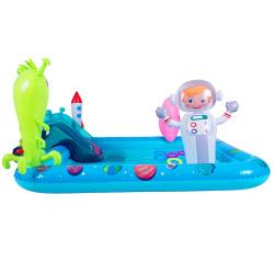 BASEN MATA DMUCHANA POMPOWANA DLA DZIECI SPACE ZJEŻDŻALNIA 240x200 SPACE