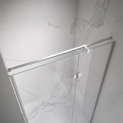 DRZWI PRYSZNICOWE UCHYLNE DO WNĘKI KZ17F CHROM 120 CM 6 MM