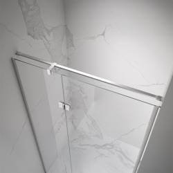 DRZWI PRYSZNICOWE UCHYLNE DO WNĘKI KZ17F CHROM 120 CM 6 MM