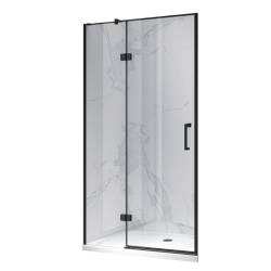 DRZWI PRYSZNICOWE UCHYLNE DO WNĘKI ZES-KZ17D-BL-100 CZARNE 100 CM 6 MM