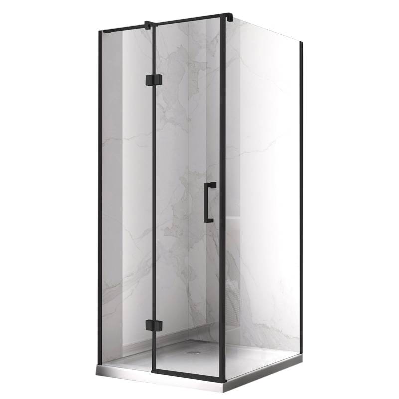 KABINA PRYSZNICOWA KWADRATOWA ZES-KZ01D-BL-100 CZARNA100x100 CM