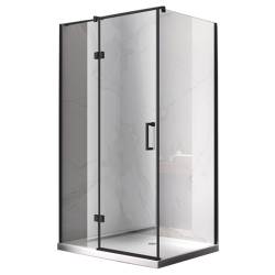 KABINA PRYSZNICOWA PROSTOKĄTNA ZES-KZ02B-BL-100X80 CZARNA 100x80 CM