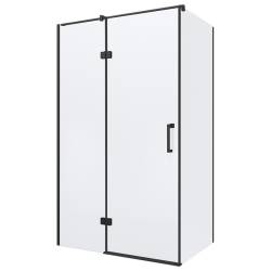 KABINA PRYSZNICOWA PROSTOKĄTNA ZES-KZ02D-BL-120X80 CZARNA 120x80 CM