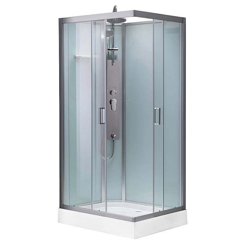 KABINA PRYSZNICOWA Z HYDROMASAŻEM ALMA-CH-BR-P-100X80 PRAWA SZCZOTKOWANY CHROM 100X80 ALMA-CH-BR-P-100X80