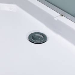 KABINA PRYSZNICOWA Z HYDROMASAŻEM ALMA PRAWA SZCZOTKOWANY CHROM 120x80 ALMA-CH-BR-P-120X80