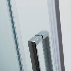 KABINA PRYSZNICOWA PÓŁOKRĄGŁA Z BRODZIKIEM MAJA CHROM MROŻONE SZKŁO 90X90 MAJA-CH-FR-90X90