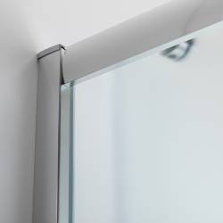 KABINA PRYSZNICOWA PÓŁOKRĄGŁA Z BRODZIKIEM MAJA CHROM MROŻONE SZKŁO 90X90 MAJA-CH-FR-90X90