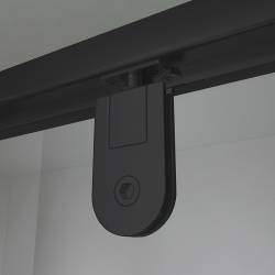 DRZWI PRYSZNICOWE ZES-KZ18A-BL-70 CZARNE 70 CM 6 MM