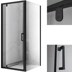 KABINA PRYSZNICOWA KWADRATOWA ZES-KZ04C-BL-90 CZARNA 90x90 CM 6 MM