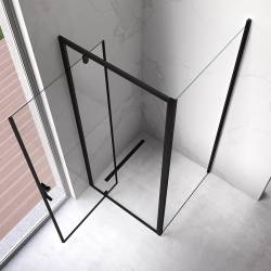 KABINA PRYSZNICOWA KWADRATOWA ZES-KZ04C-BL-90 CZARNA 90x90 CM 6 MM