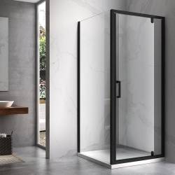 KABINA PRYSZNICOWA KWADRATOWA ZES-KZ04C-BL-90 CZARNA 90x90 CM 6 MM
