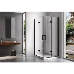 KABINA PRYSZNICOWA KWADRATOWA ZES-KZ08B-BL-80 CZARNA 80x80 CM