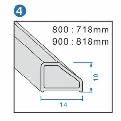 KABINA PRYSZNICOWA KWADRATOWA ZES-KZ08B-BL-80 CZARNA 80x80 CM