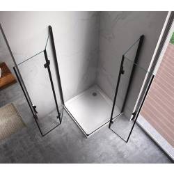 KABINA PRYSZNICOWA KWADRATOWA ZES-KZ08C-BL-90 CZARNA 90x90 CM
