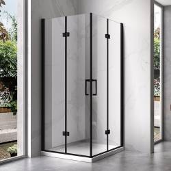 KABINA PRYSZNICOWA PROSTOKĄTNA ZES-KZ12A-BL-90X80 CZARNA 90x80 CM