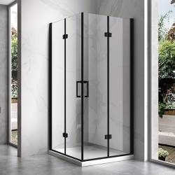 KABINA PRYSZNICOWA PROSTOKĄTNA ZES-KZ12A-BL-90X80 CZARNA 90x80 CM