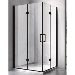 KABINA PRYSZNICOWA PROSTOKĄTNA ZES-KZ12B-BL-100X80 CZARNA 100x80 CM