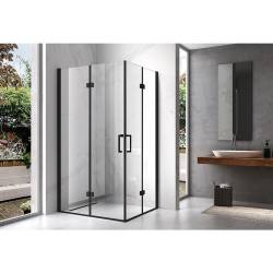 KABINA PRYSZNICOWA PROSTOKĄTNA ZES-KZ12B-BL-100X80 CZARNA 100x80 CM