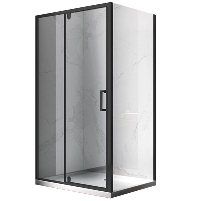 KABINA PRYSZNICOWA PROSTOKĄTNA ZES-KZ06C-BL-110X80 CZARNA 110x80 CM