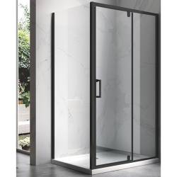 KABINA PRYSZNICOWA PROSTOKĄTNA ZES-KZ07B-BL-110X90 CZARNA 110x90 CM