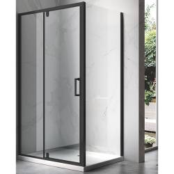 KABINA PRYSZNICOWA PROSTOKĄTNA ZES-KZ07B-BL-110X90 CZARNA 110x90 CM