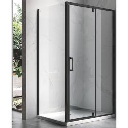 KABINA PRYSZNICOWA PROSTOKĄTNA ZES-KZ07A-BL-100X90 CZARNA 100x90 CM