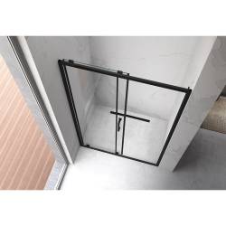 DRZWI PRYSZNICOWE PRZESUWNE DO WNĘKI ZES-KZ14A-BL-100 CZARNE 95-100 CM 6 MM