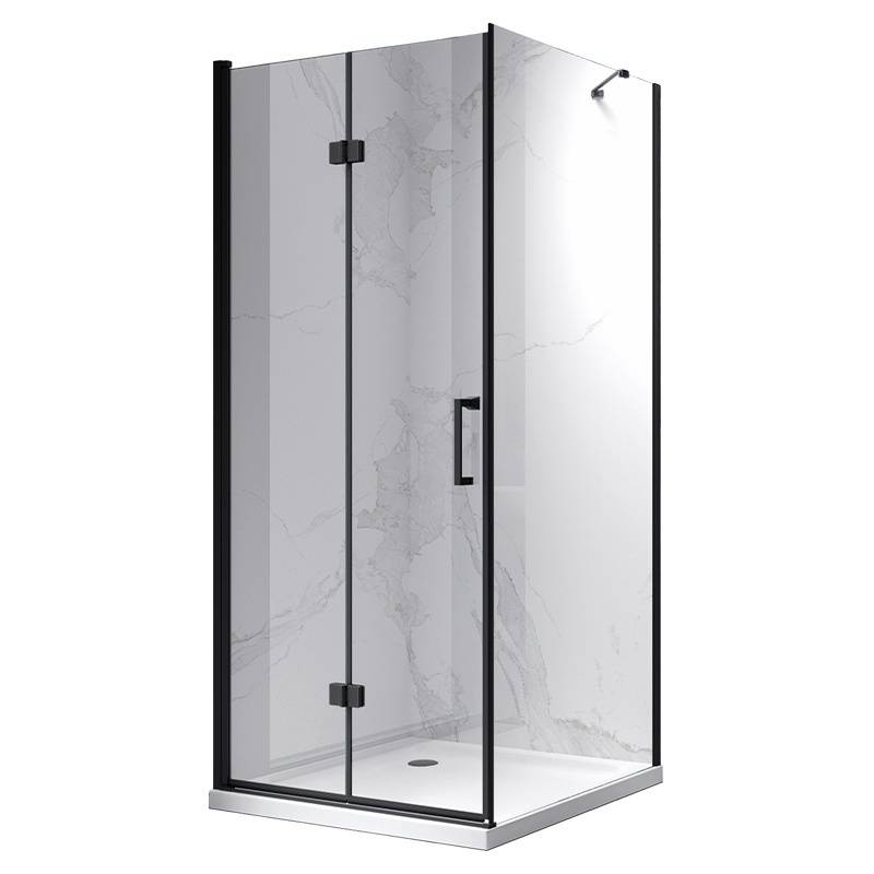 KABINA PRYSZNICOWA KWADRATOWA ZES-KZ20B-BL-80 CZARNA 80x80 CM
