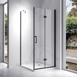 KABINA PRYSZNICOWA KWADRATOWA ZES-KZ20B-BL-80 CZARNA 80x80 CM
