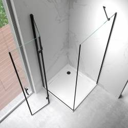 KABINA PRYSZNICOWA KWADRATOWA ZES-KZ20C-BL-90 CZARNA 90x90 CM
